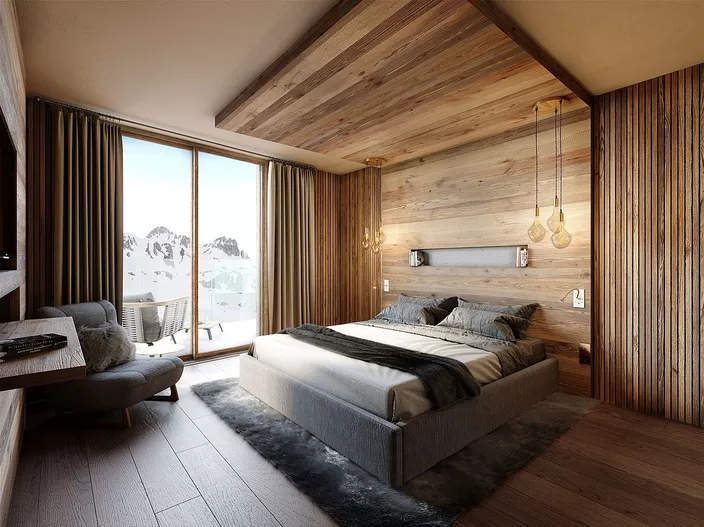 Paysage/chalet illustratif