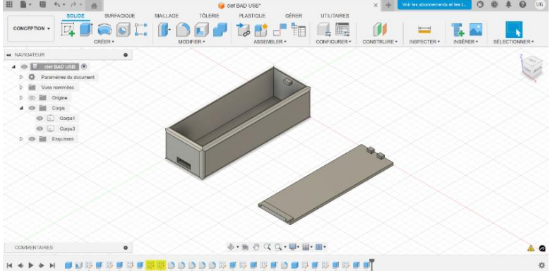 Boîtier imprimé 3D – assemblage/rendu